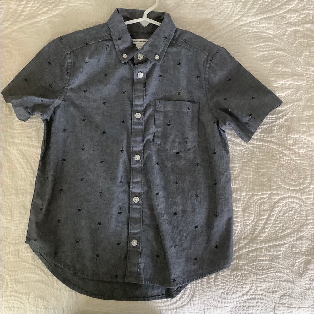 Button down palm tree shirt for boys